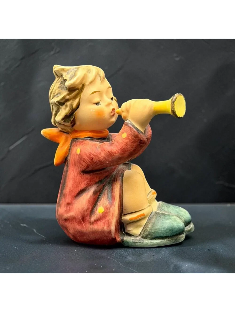 Vintage Goebel Hummel #391 Girl With Trumpet Figurine Made in W Germany 3 Inch